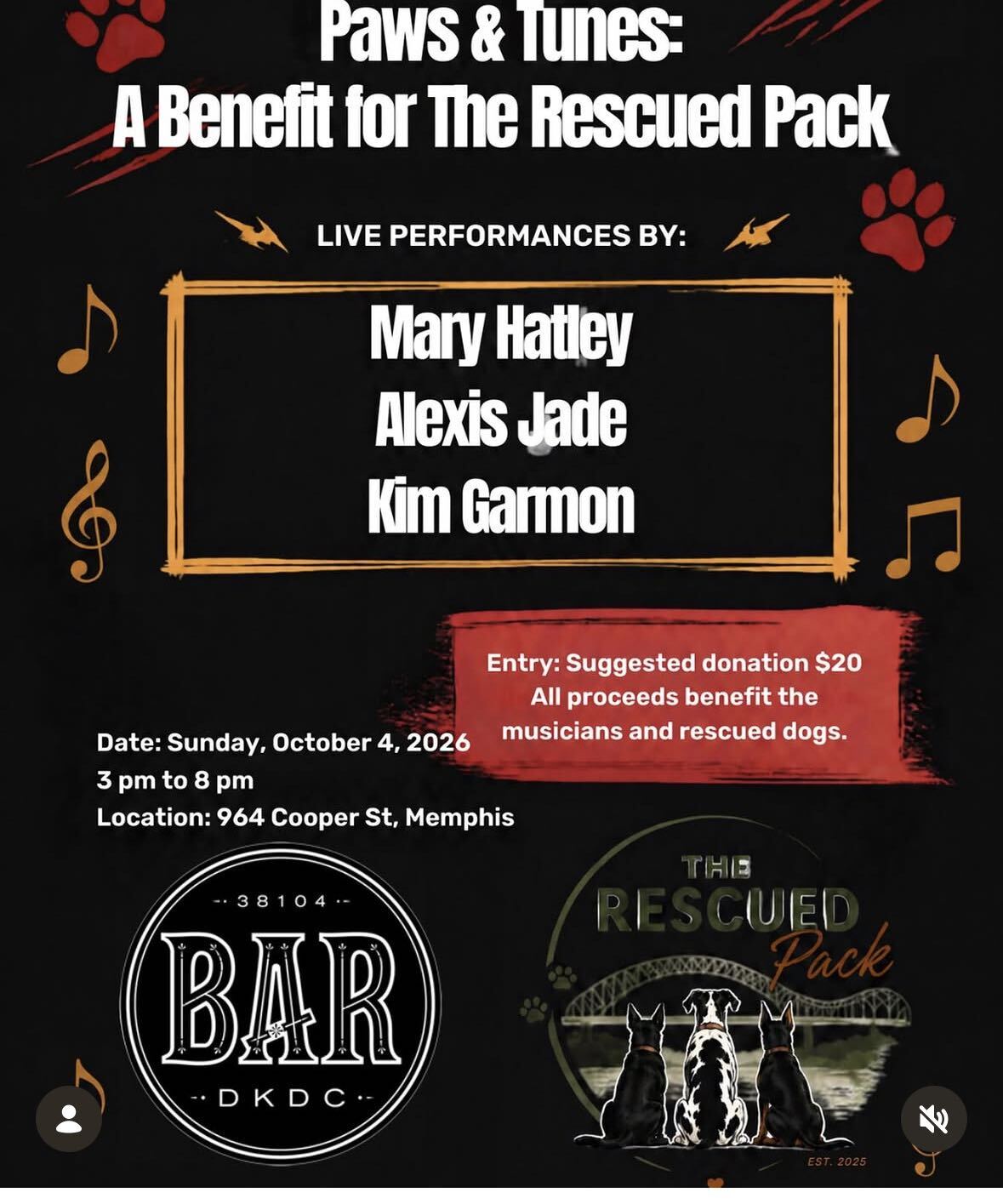 Paws & Tunes: A Benefit for The Rescued Pack: Mary Hatley, Alexis Jade, Kim Garmon