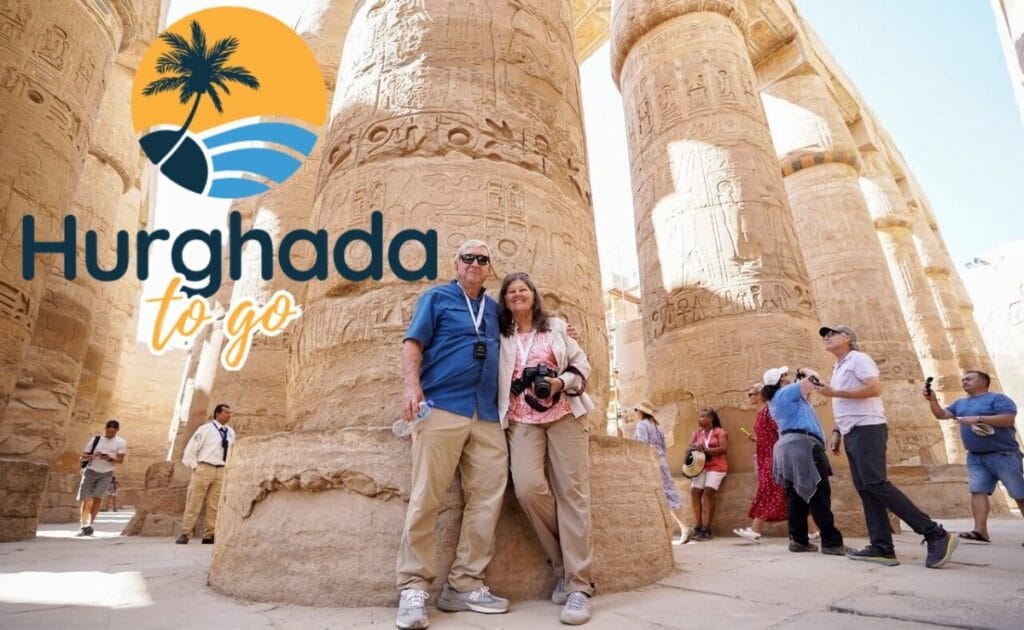 Travellers together on a guided Egyptian excursion