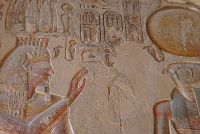 Ancient Egyptian temple monuments in Luxor