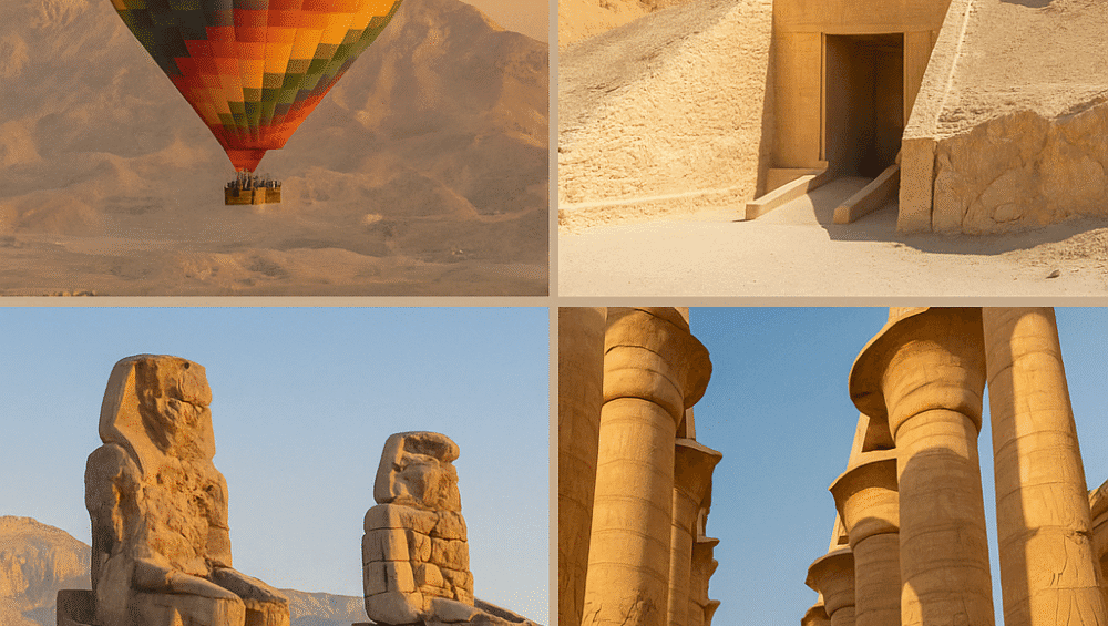Ancient Egyptian temple monuments in Luxor