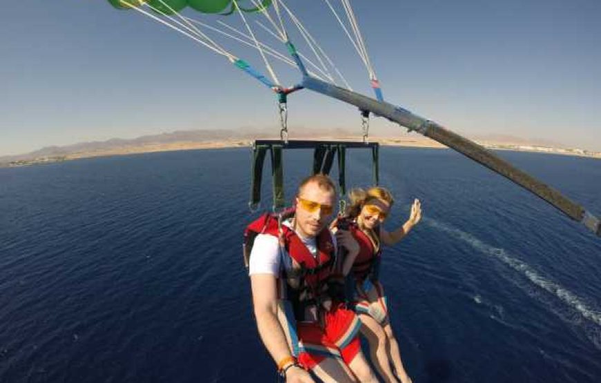 Travellers enjoying a Red Sea water sport