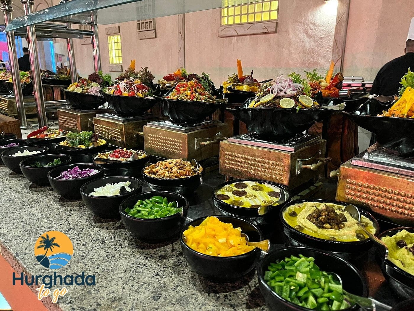 Egyptian food presented for a visitor meal
