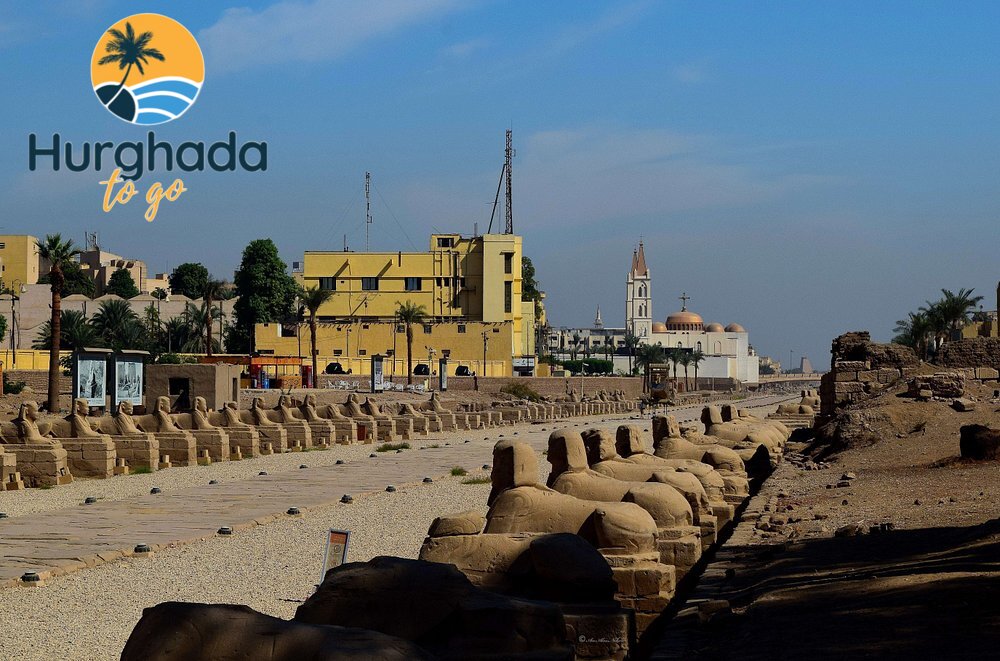 Ancient Egyptian temple architecture in Luxor