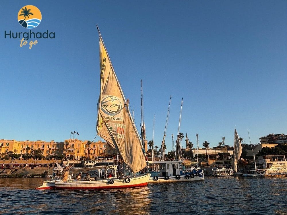 Excursion boat travelling on Egyptian waters