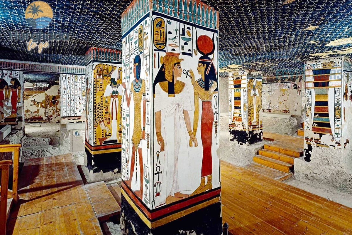Ancient Egyptian temple monuments in Luxor