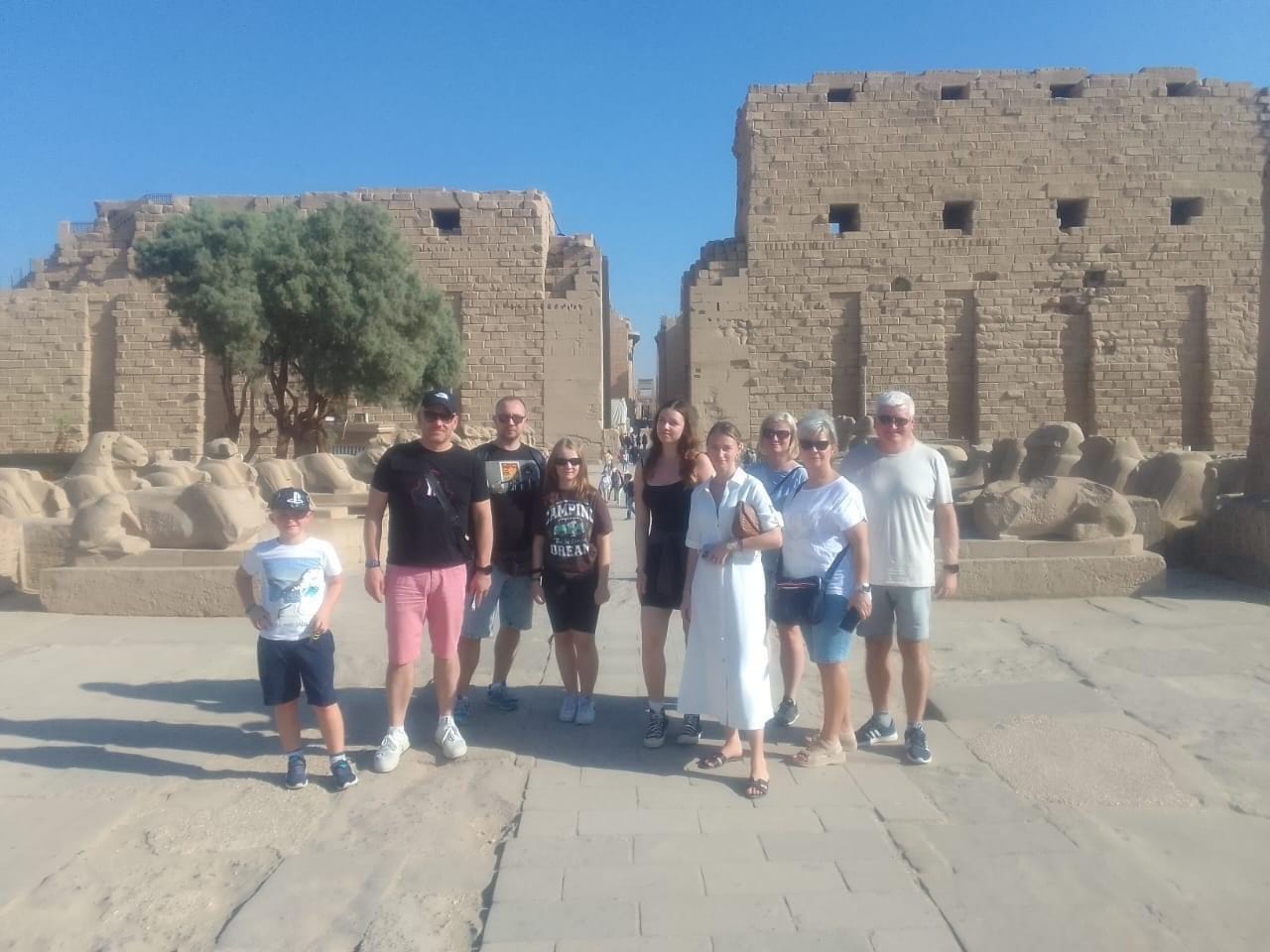 Ancient Egyptian temple monuments in Luxor