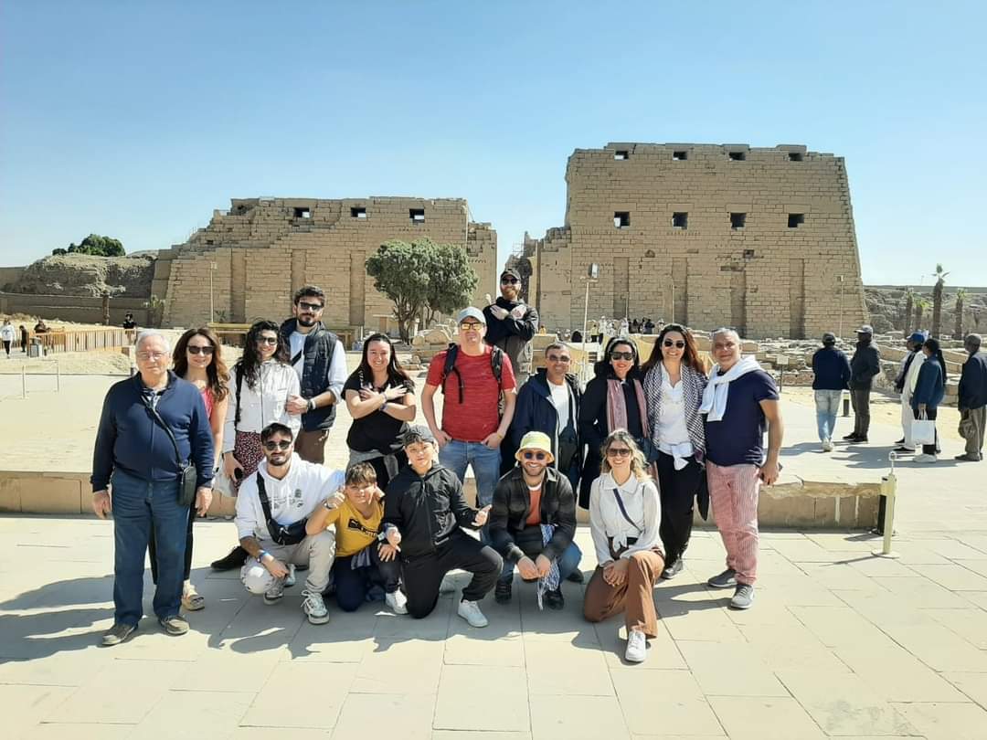 Ancient Egyptian temple monuments in Luxor