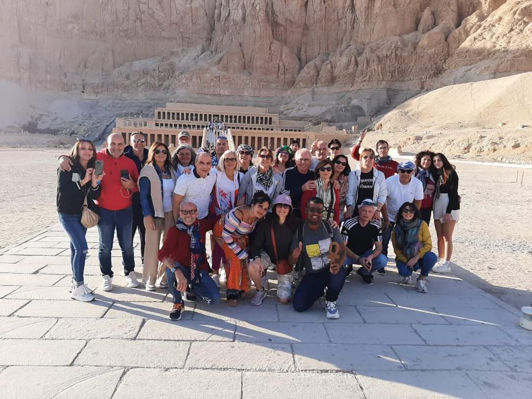 Ancient Egyptian temple monuments in Luxor