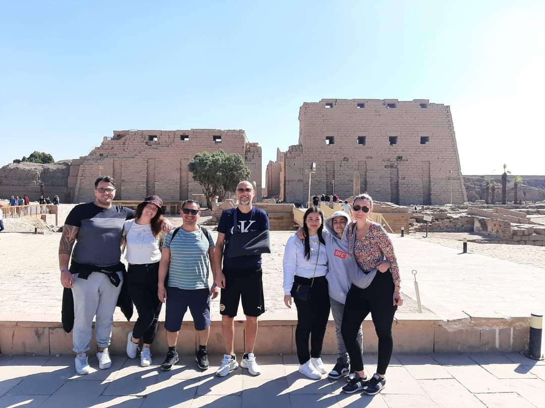 Ancient Egyptian temple monuments in Luxor