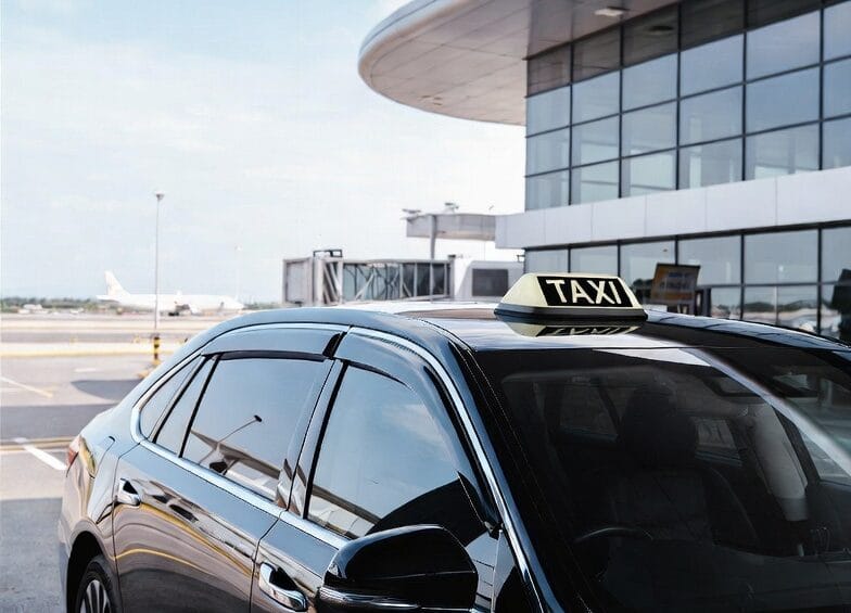 Taxi travel illustration