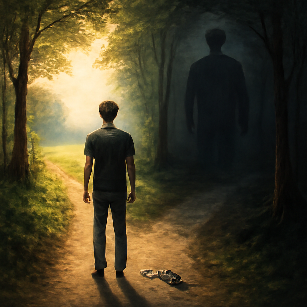 A young man stands at a crossroads, torn between the weight of family expectations and the yearning for freedom.