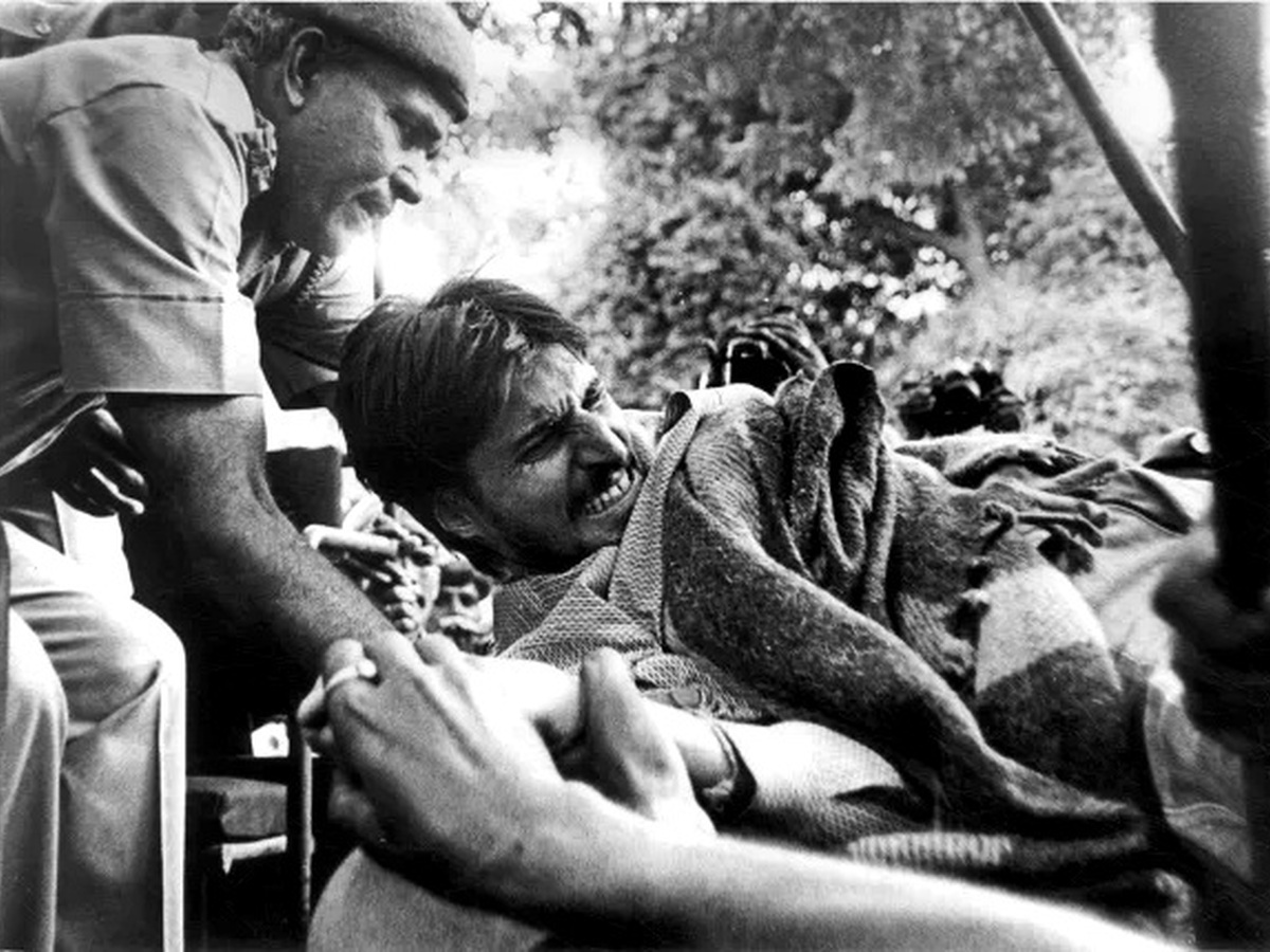 Rajeev Goswami after his 1990 self-immolation protest