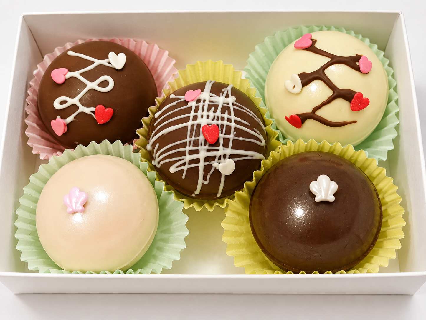 Caja de 5 bombas de chocolate