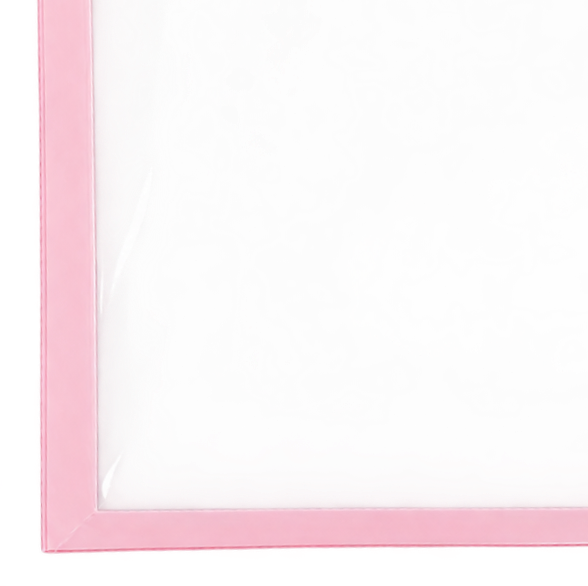 Transparente borde rosa