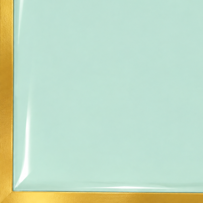 Verde menta borde dorado