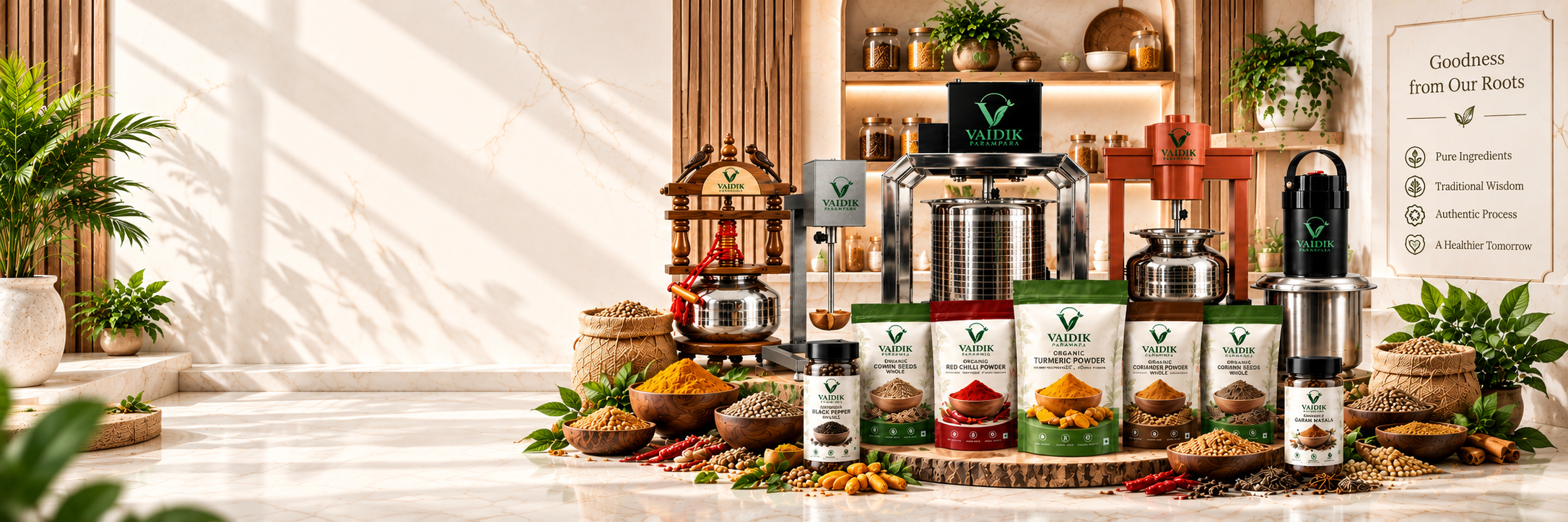 Vaidik Parampara - Authentic Indian Rural Heritage, Traditional Bilona Machines and Organic Essentials
