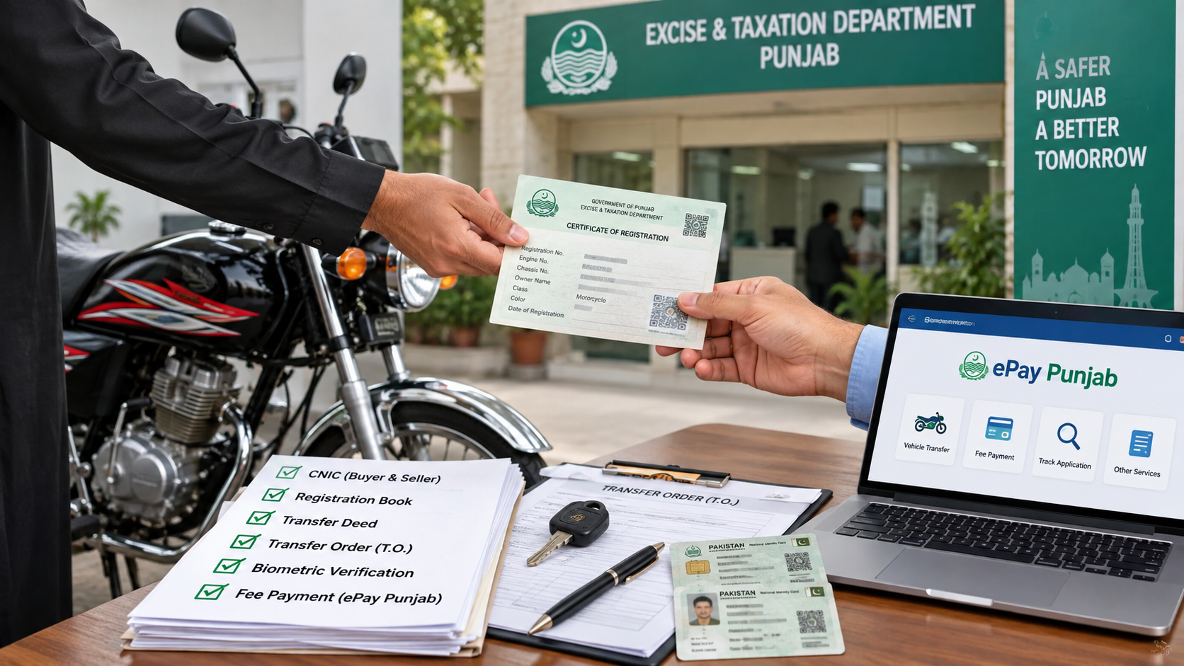 How to Transfer a Used Motorcycle to Your Name in Punjab