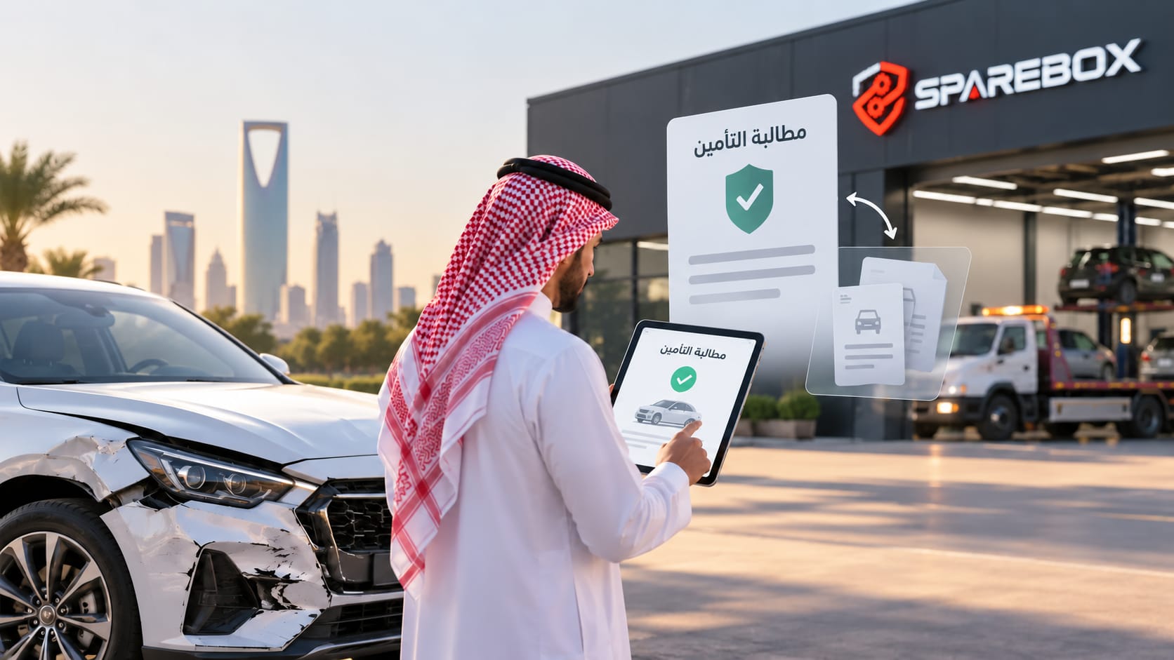ماذا تفعل بعد حادث السيارة؟ دليل مطالبة التأمين والإصلاح في السعودية