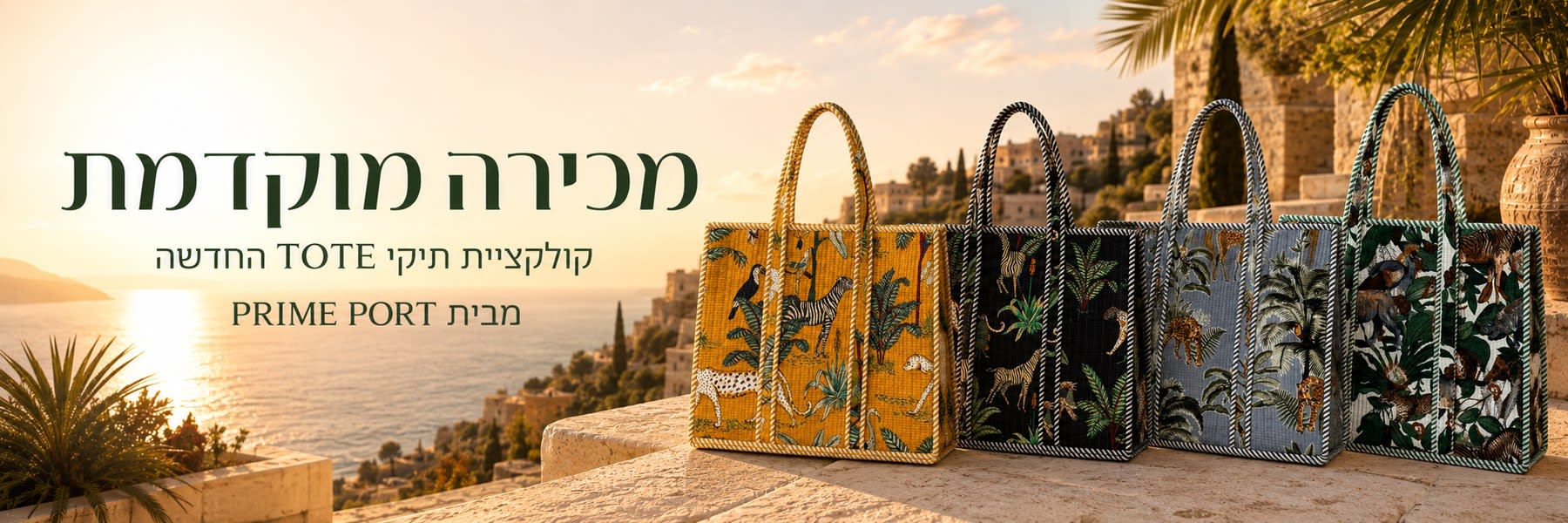 מכירה מוקדמת - קולקציית תיקי TOTE החדשה מבית פריים פורט
