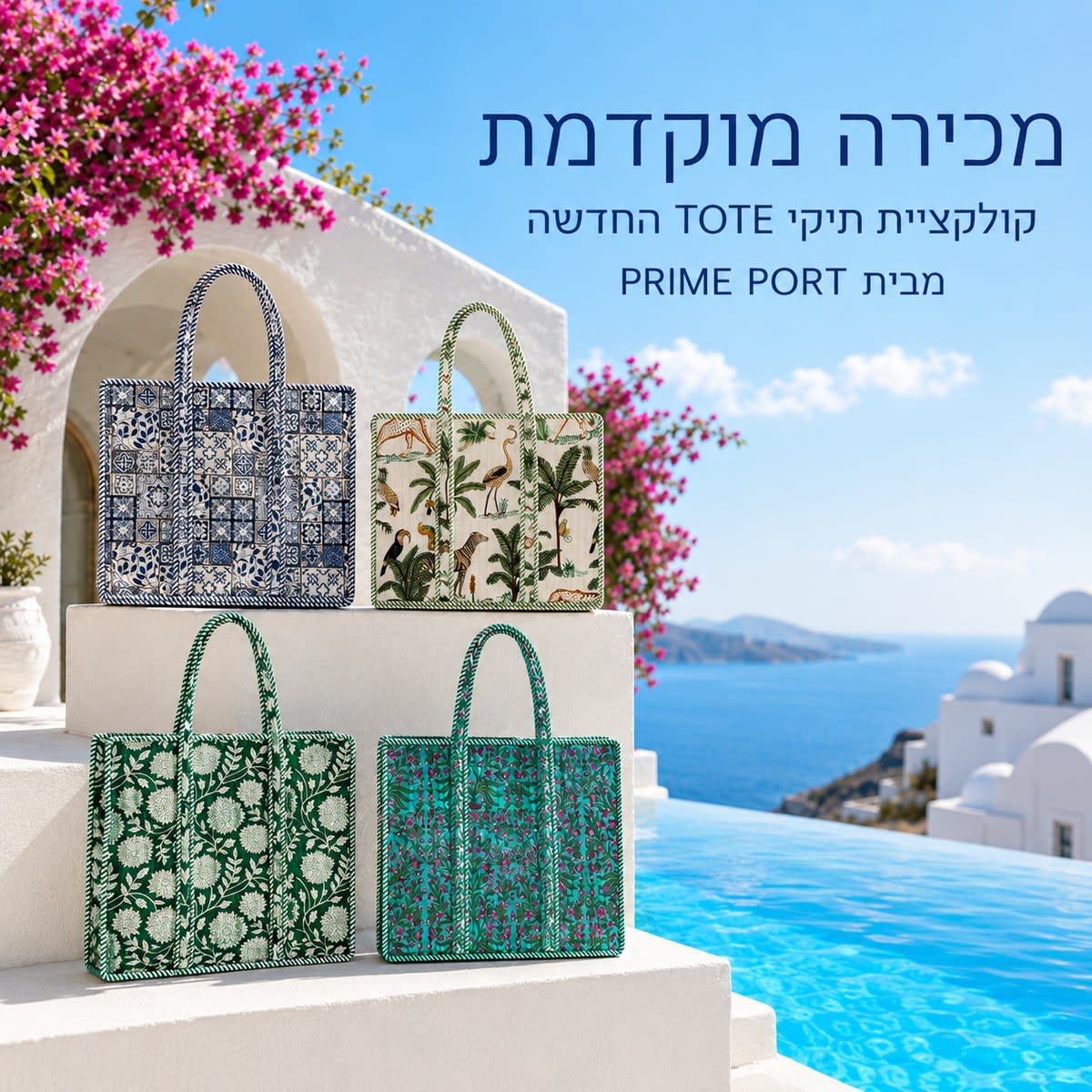 מכירה מוקדמת - קולקציית תיקי TOTE החדשה מבית פריים פורט