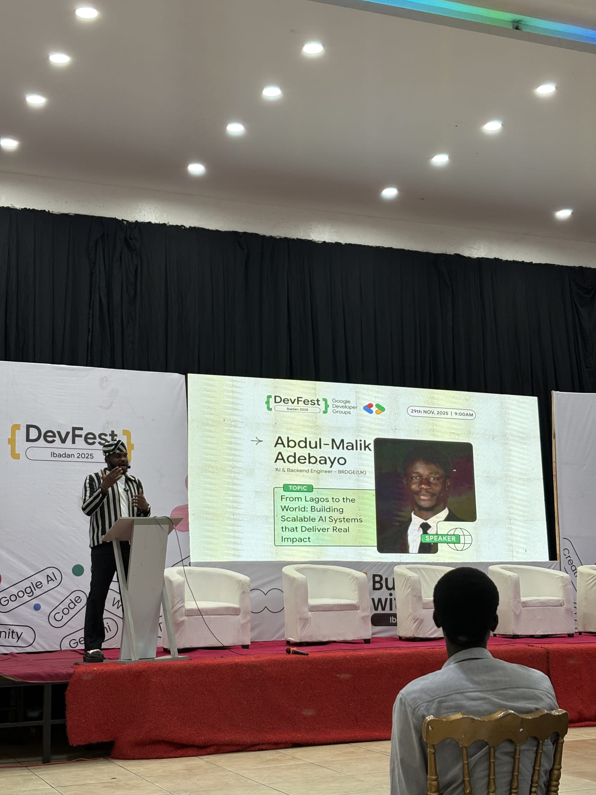 Speaking at Google DevFest, Ibadan