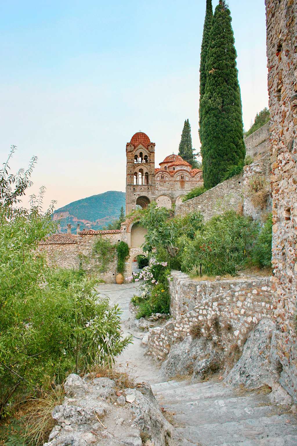 Medieval byzantine fortress of Mystras (UNESCO World heritage), near to historical city of Sparta. Greece.