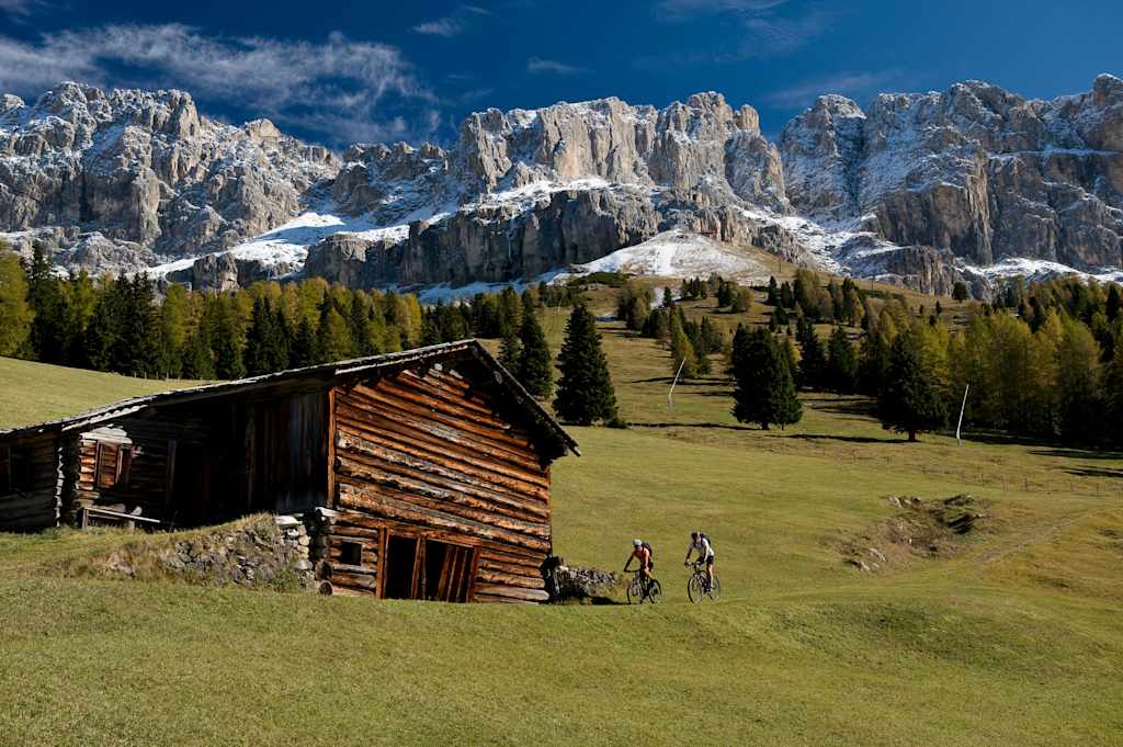 Mountain Biking team cycling in the mounatin Dolomites South Tyrol ItalyView other images with these models in my portfolio: