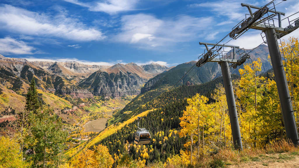 Autumn in Telluride Colorado - Gondola Rocky Mountains