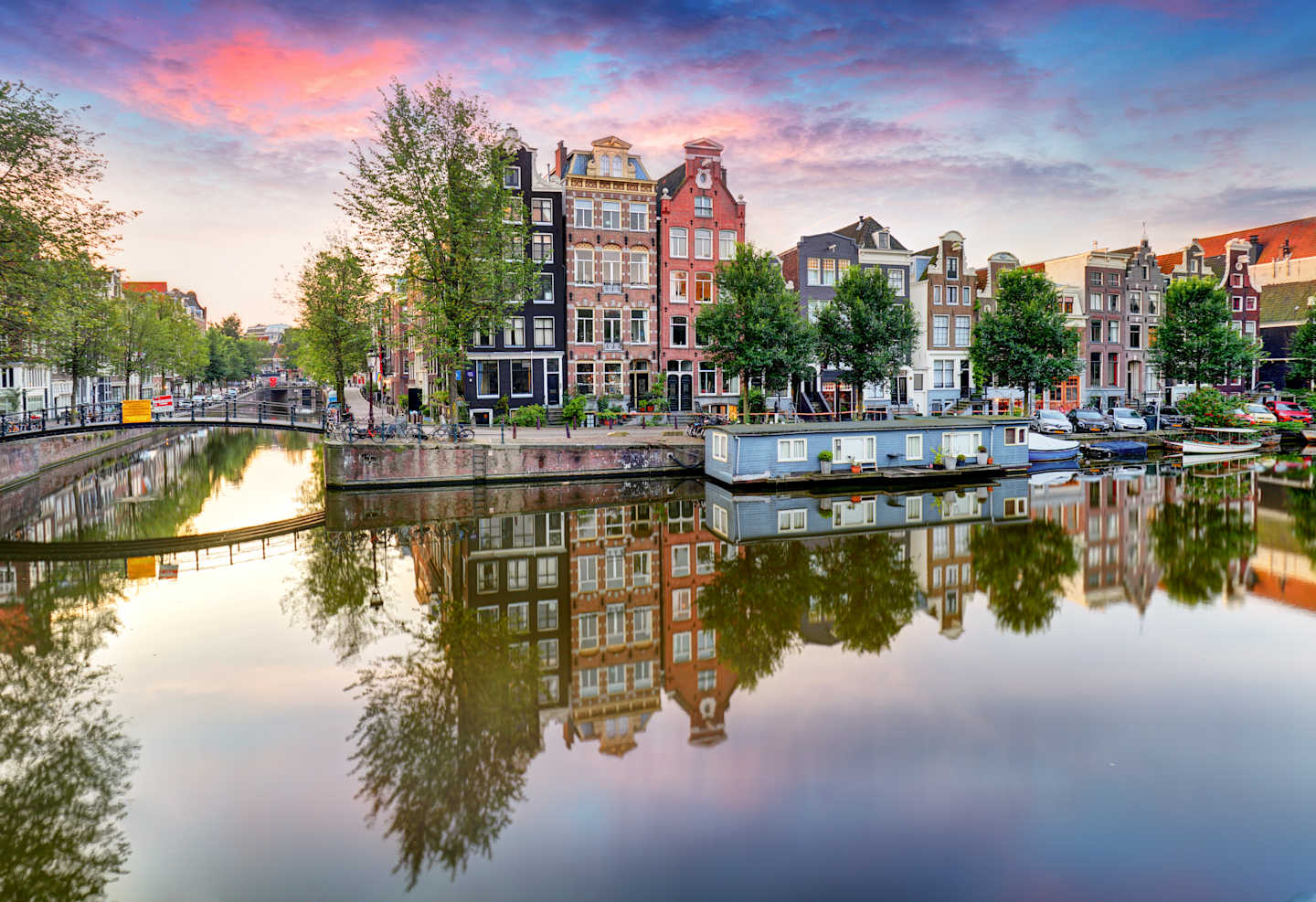Scenic view of Amsterdam's canals