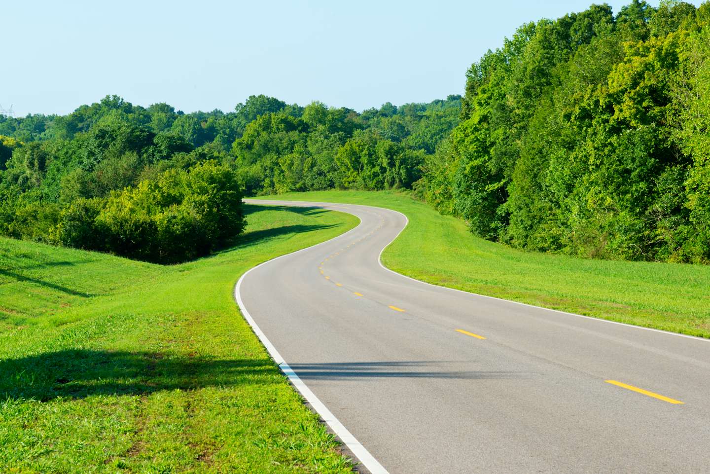 "A few curves in the Natchez Trace Parkway, Tennessee"