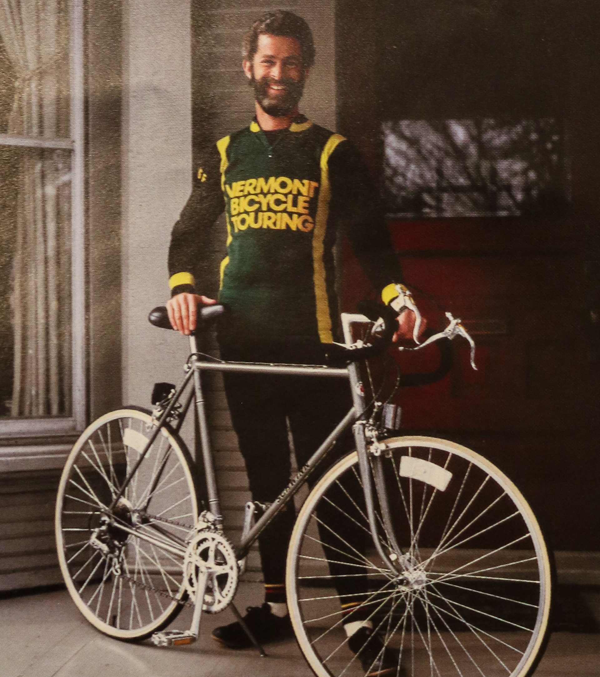 An early photo of VBT founder John Frieden. John, a Middlebury College professor, started the company in 1971.