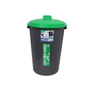 Bote para basura orgánico e inorgánico, Bote Cónico Con Tapa  50 Litros