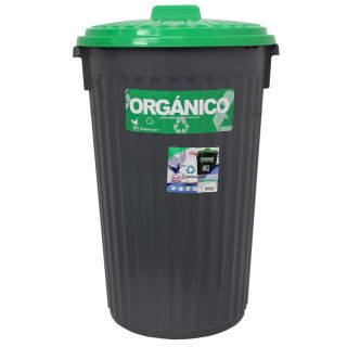 Bote de plástico orgánico e inorgánico, Bote Europlast No. 2  Con Tapa 100 L