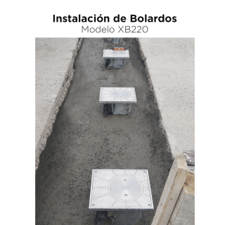 Bolardo neumático de acero inoxidable 750 mm altura AccessPRO
