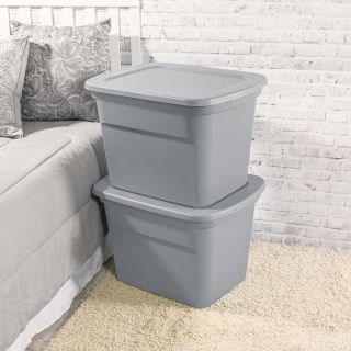 Contenedor Sterilite de plástico solido con tapa hermética de 68 litros 