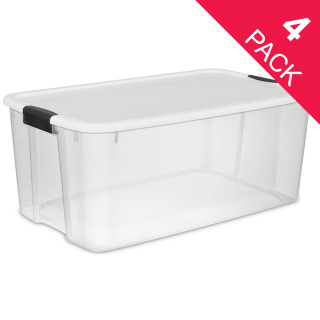 Caja de plástico transparente grande 110 Litros