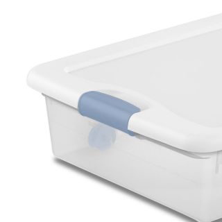 Caja de plástico con ruedas, caja bajo cama 53 litros
