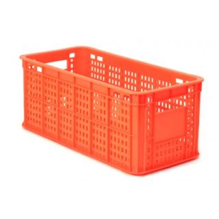 Caja de tipo agrícola de plástico, calada con capacidad de 10 kilogramos 