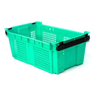 Caja de tipo agrícola  de plástico con asas con capacidad de 10 kilogramos 48x29cm  