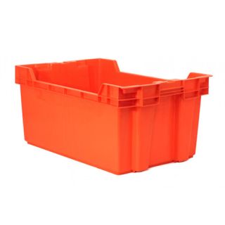 Caja de tipo agrícola cala de plástico con capacidad de 35 kilogramos anidable y apilable
