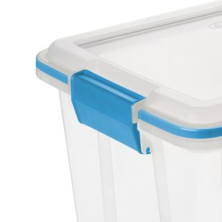 Caja plástica Sterilite con tapa de empaque y broche, 19 litros
