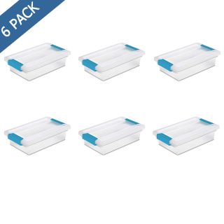 Caja de plástico transparente con tapa de broches pequeña 