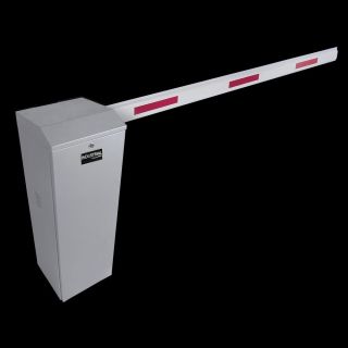 Kit de barrera vehicular AccessPro de color gris, con brazo ajustable de 3.6 a 5.5 m