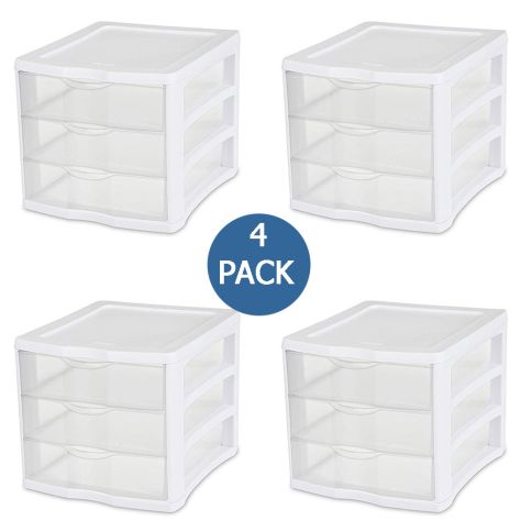 Cajonera mini de cajones Sterilite, organizador de plástico para