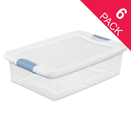 Caja transparente con pestillos sterilite 30 litros