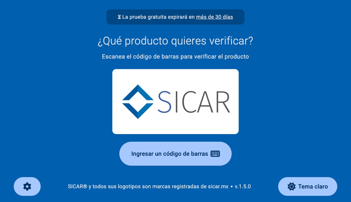Vista previa del Software del Verificador de Precios compatible con SICAR®