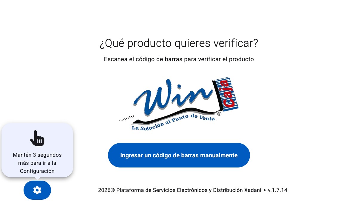 Vista previa del software del Verificador de Precios compatible con Wincaja®
