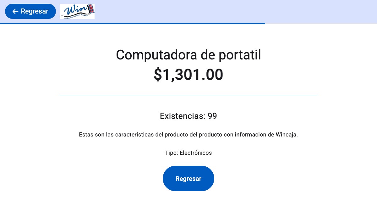 Vista general de Wincaja puente de conexión POS