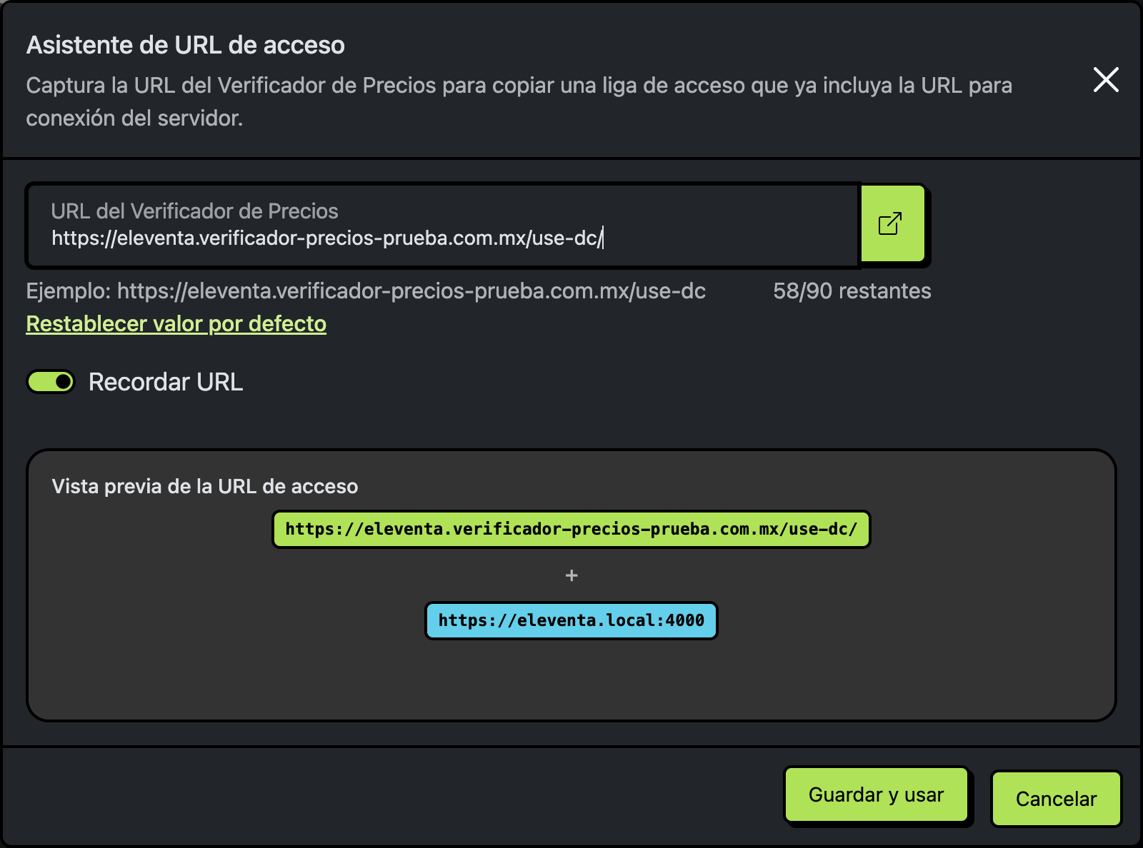Asistente de emparejamiento de eleventa® con el Verificador de Precios