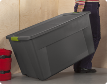 ✅ Sterilite Caja con tapa y broches de seguridad gran capacidad